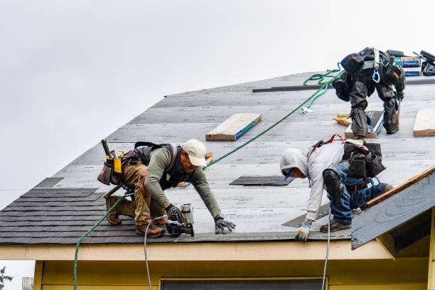 Professional Emergency Roof Repair technician working in West Kennebunk, ME
